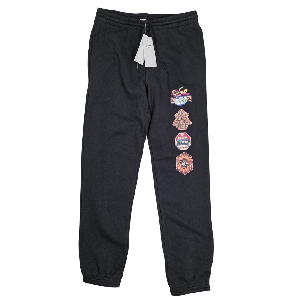 Reebok Street Fighter Jogger Graphic Sweatpants Unisex M NEW Cozy Loungewear